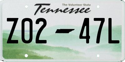 TN license plate Z0247L