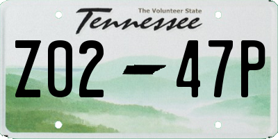 TN license plate Z0247P