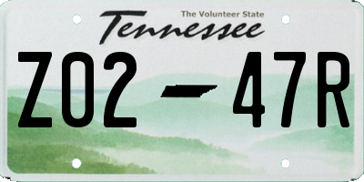 TN license plate Z0247R