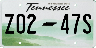 TN license plate Z0247S