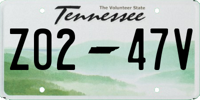TN license plate Z0247V