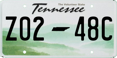 TN license plate Z0248C