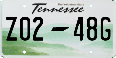 TN license plate Z0248G