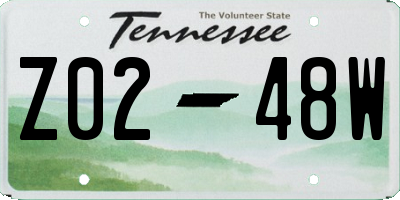 TN license plate Z0248W