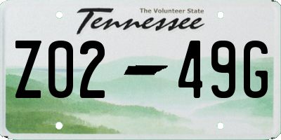 TN license plate Z0249G