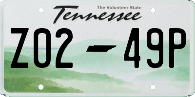 TN license plate Z0249P