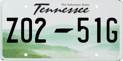 TN license plate Z0251G