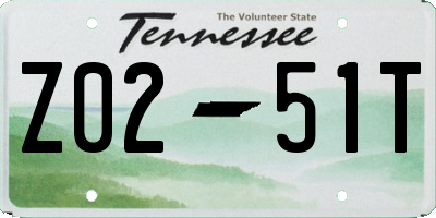 TN license plate Z0251T