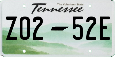 TN license plate Z0252E