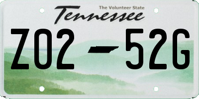 TN license plate Z0252G