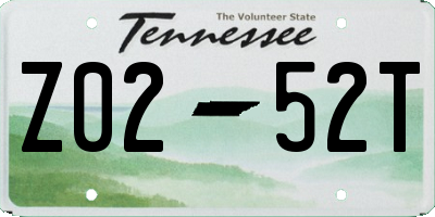 TN license plate Z0252T