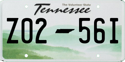 TN license plate Z0256I