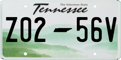 TN license plate Z0256V