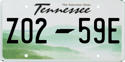 TN license plate Z0259E