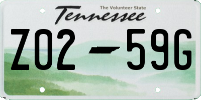 TN license plate Z0259G