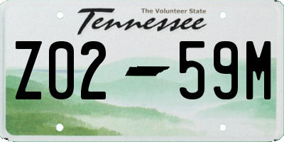 TN license plate Z0259M