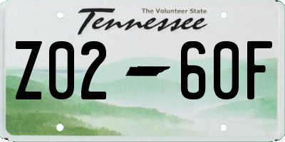TN license plate Z0260F