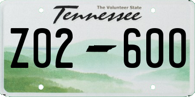 TN license plate Z0260O