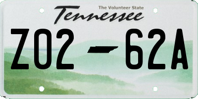 TN license plate Z0262A