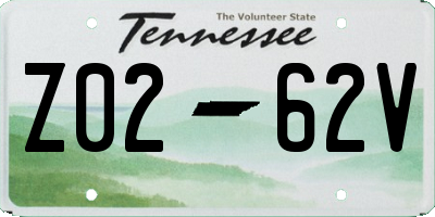 TN license plate Z0262V
