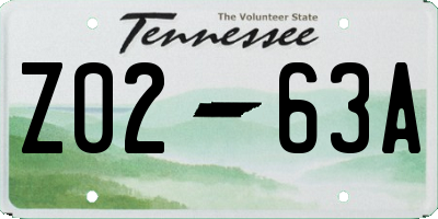 TN license plate Z0263A