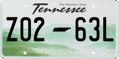 TN license plate Z0263L