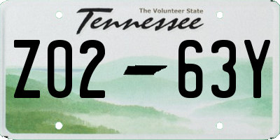 TN license plate Z0263Y