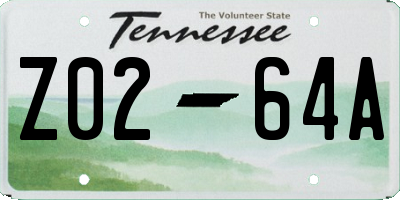 TN license plate Z0264A
