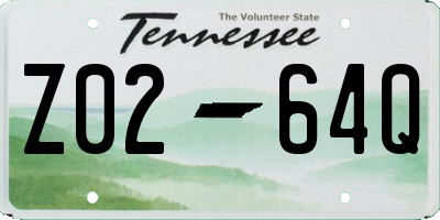 TN license plate Z0264Q
