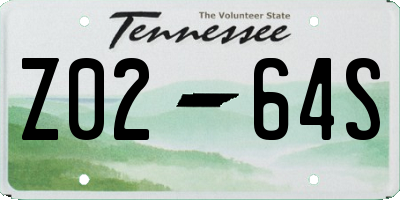 TN license plate Z0264S