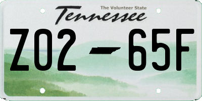 TN license plate Z0265F