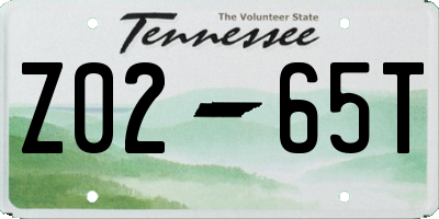 TN license plate Z0265T