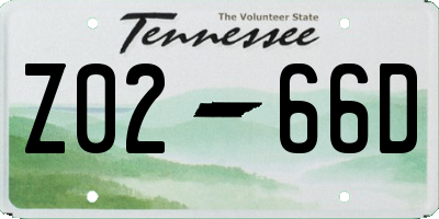 TN license plate Z0266D