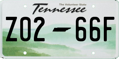 TN license plate Z0266F