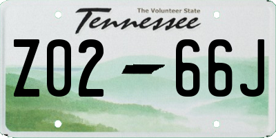 TN license plate Z0266J
