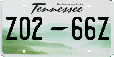 TN license plate Z0266Z