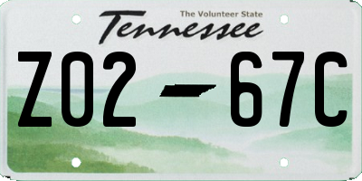 TN license plate Z0267C
