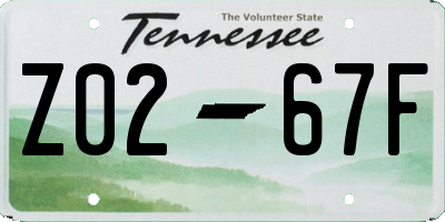 TN license plate Z0267F