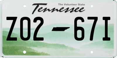 TN license plate Z0267I