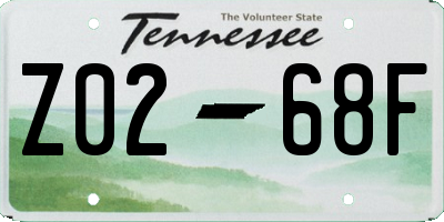 TN license plate Z0268F