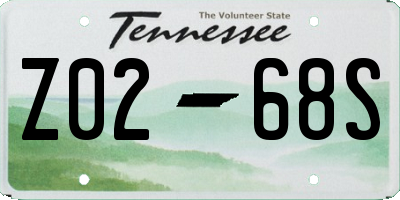 TN license plate Z0268S
