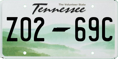 TN license plate Z0269C