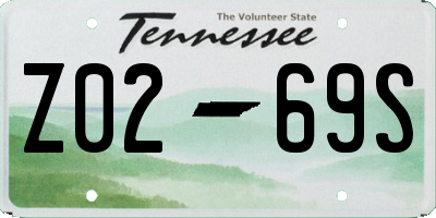 TN license plate Z0269S