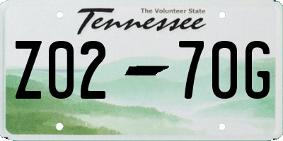 TN license plate Z0270G