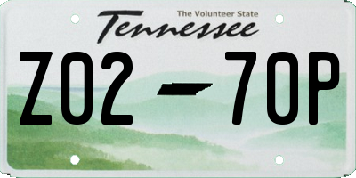 TN license plate Z0270P