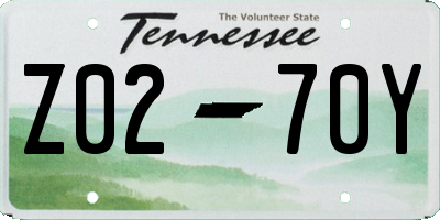 TN license plate Z0270Y