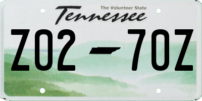 TN license plate Z0270Z