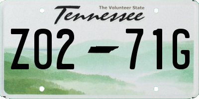 TN license plate Z0271G