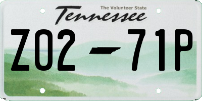 TN license plate Z0271P