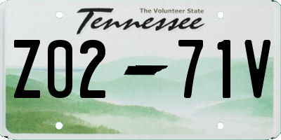 TN license plate Z0271V